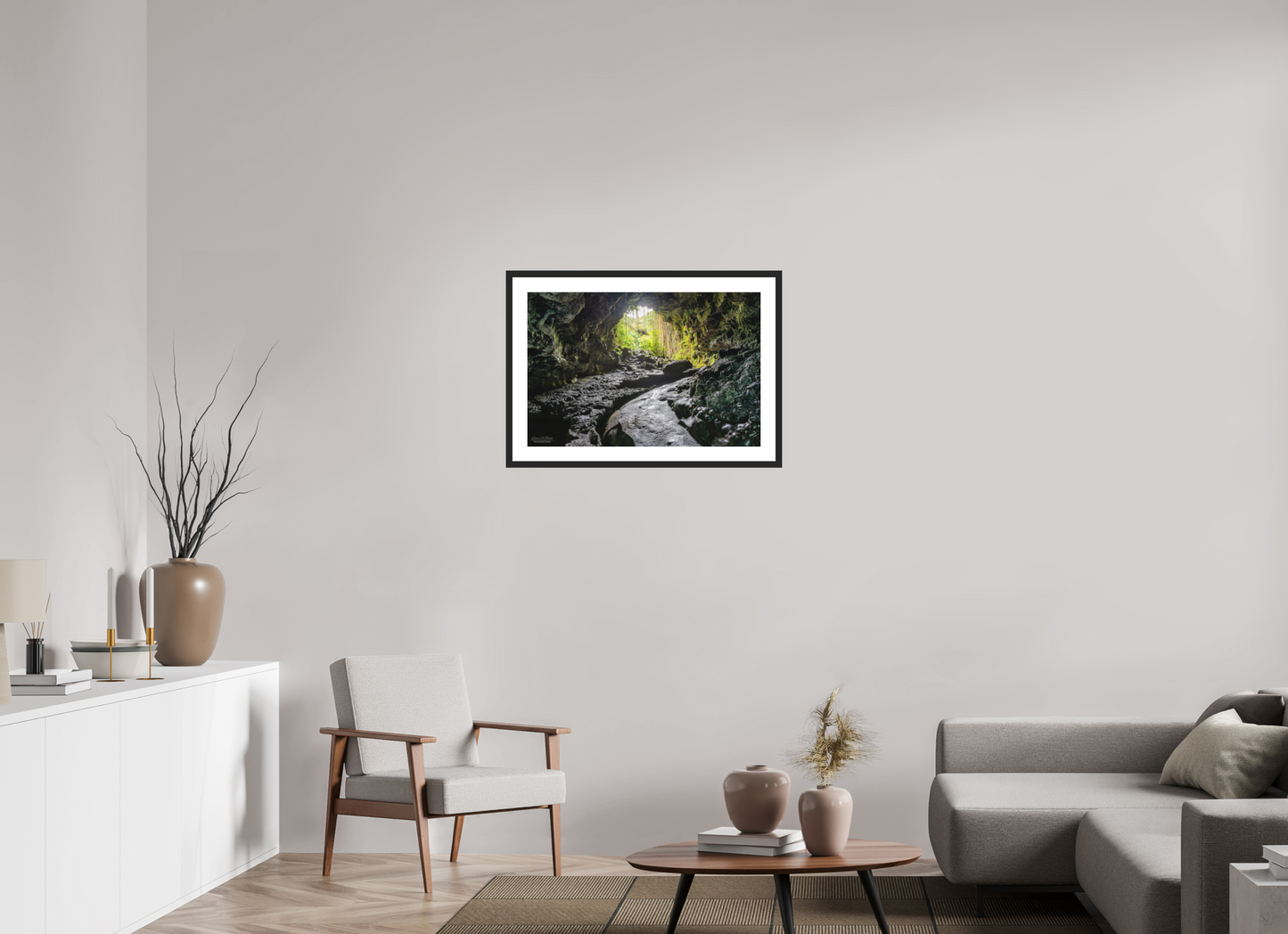 30 x 20″, Classic Black Matte Wood Frame Journey's End