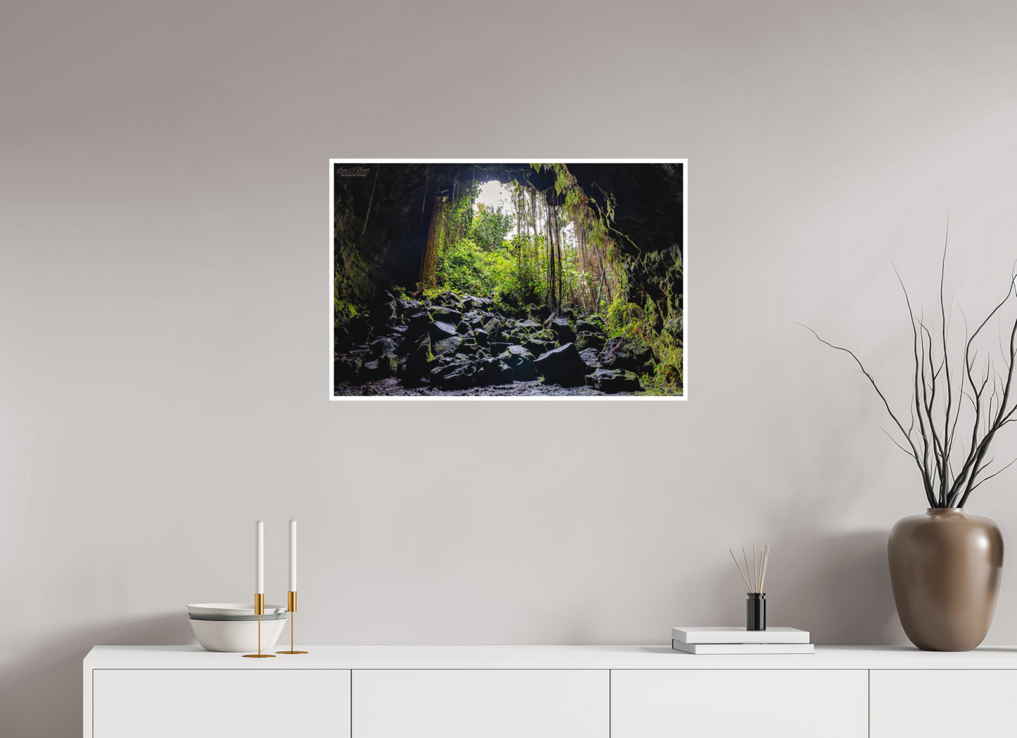 30 x 20″, Print with Matte Lamination (10F) At the Cave's Edge