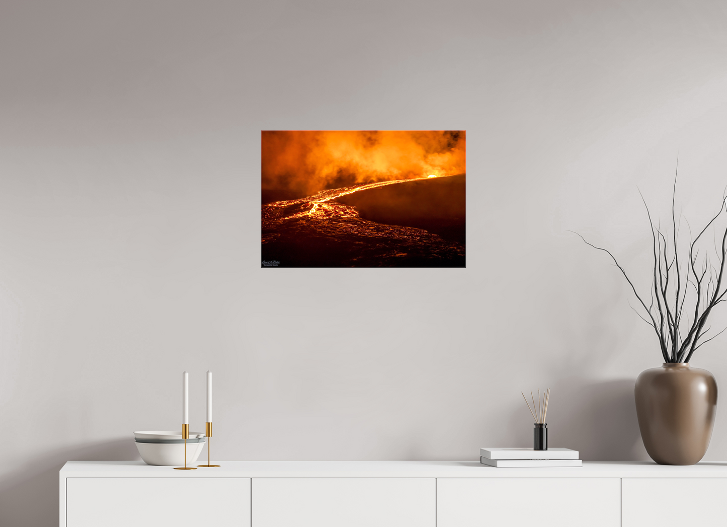 24 x 16″, Glossy Canvas Stretcher Frame with Mirrored Edges Nightflow