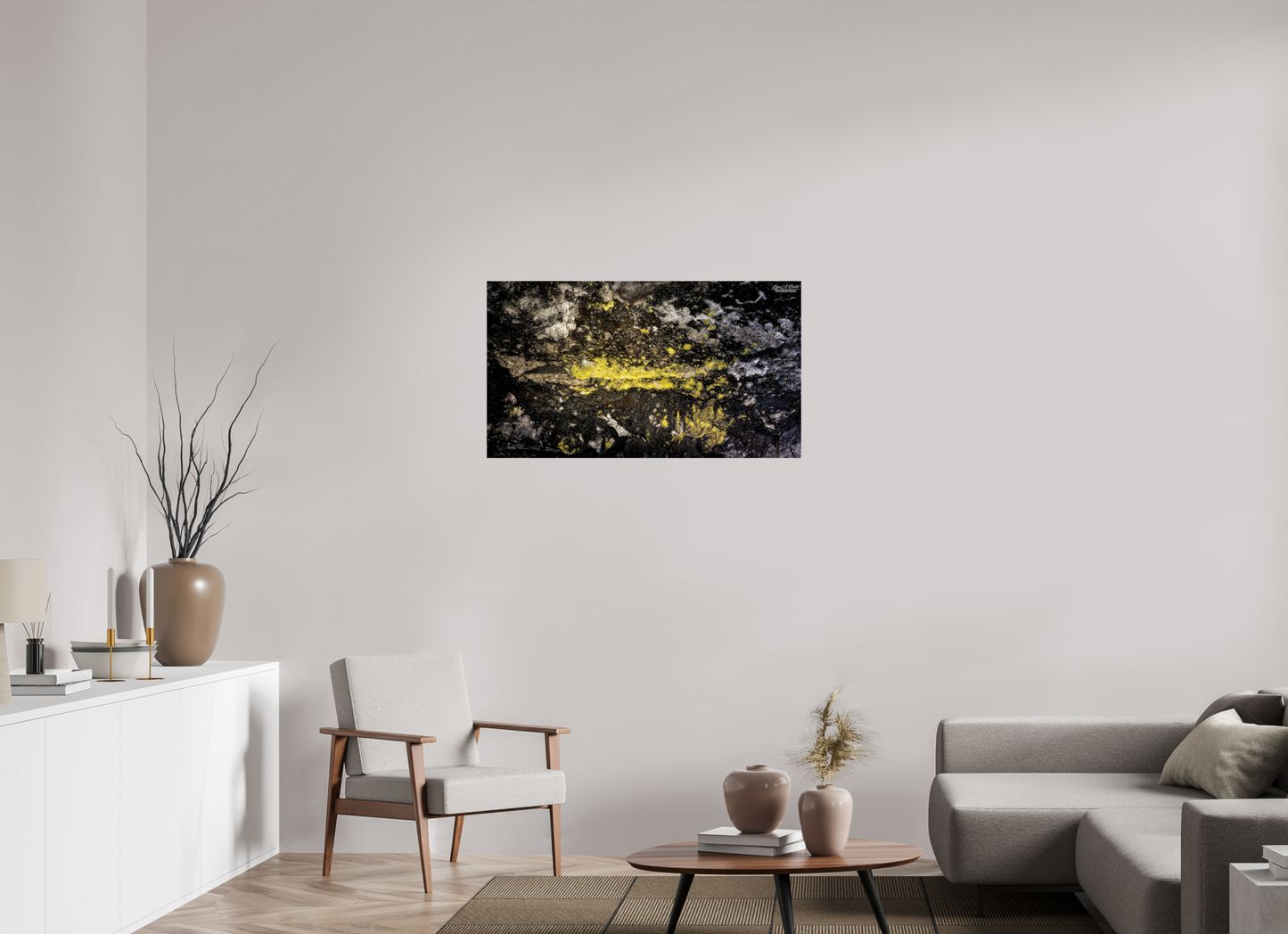 40 x 22.5″, Print with Aluminum Backing and Glossy Lamination (10B) Luminous veins of the Kaūmana caves 2