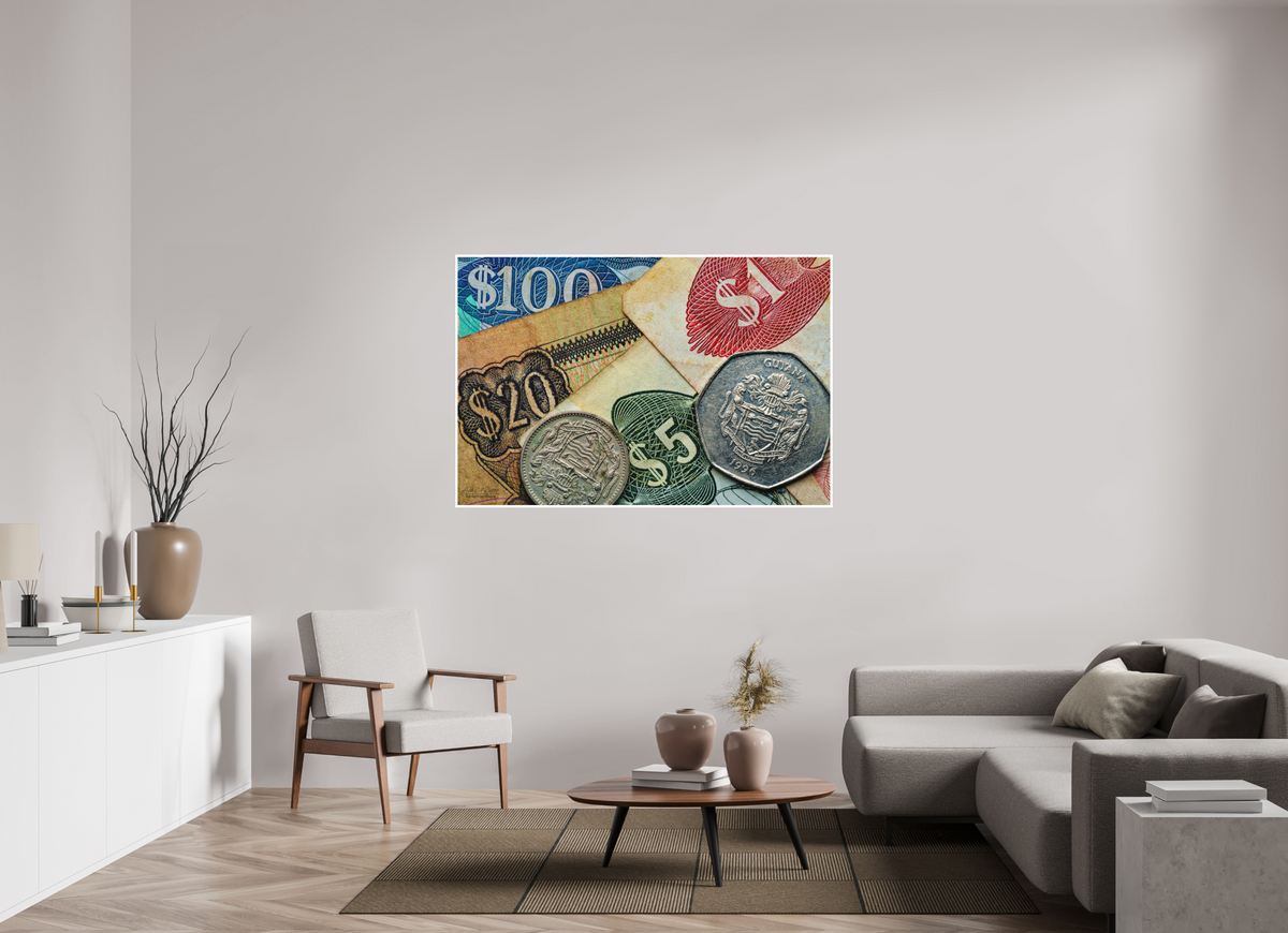 60 x 40″, Print with Matte Lamination Currency and Culture