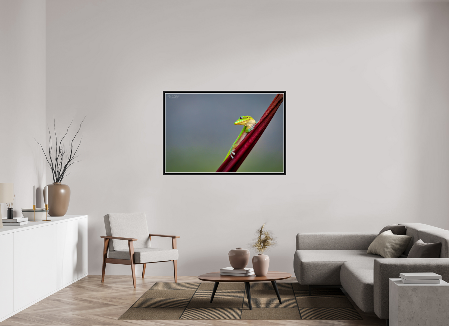 54 x 36″, Black Matte Floater Frame with Acrylic Glass (08Q) Quiet Gaze