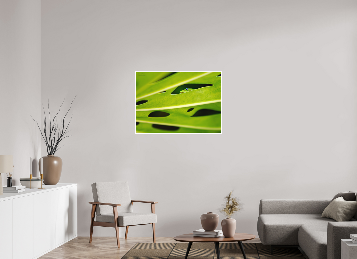 39.2 x 28″, Photo Print with Matte Lamination (08E) Hidden Gecko