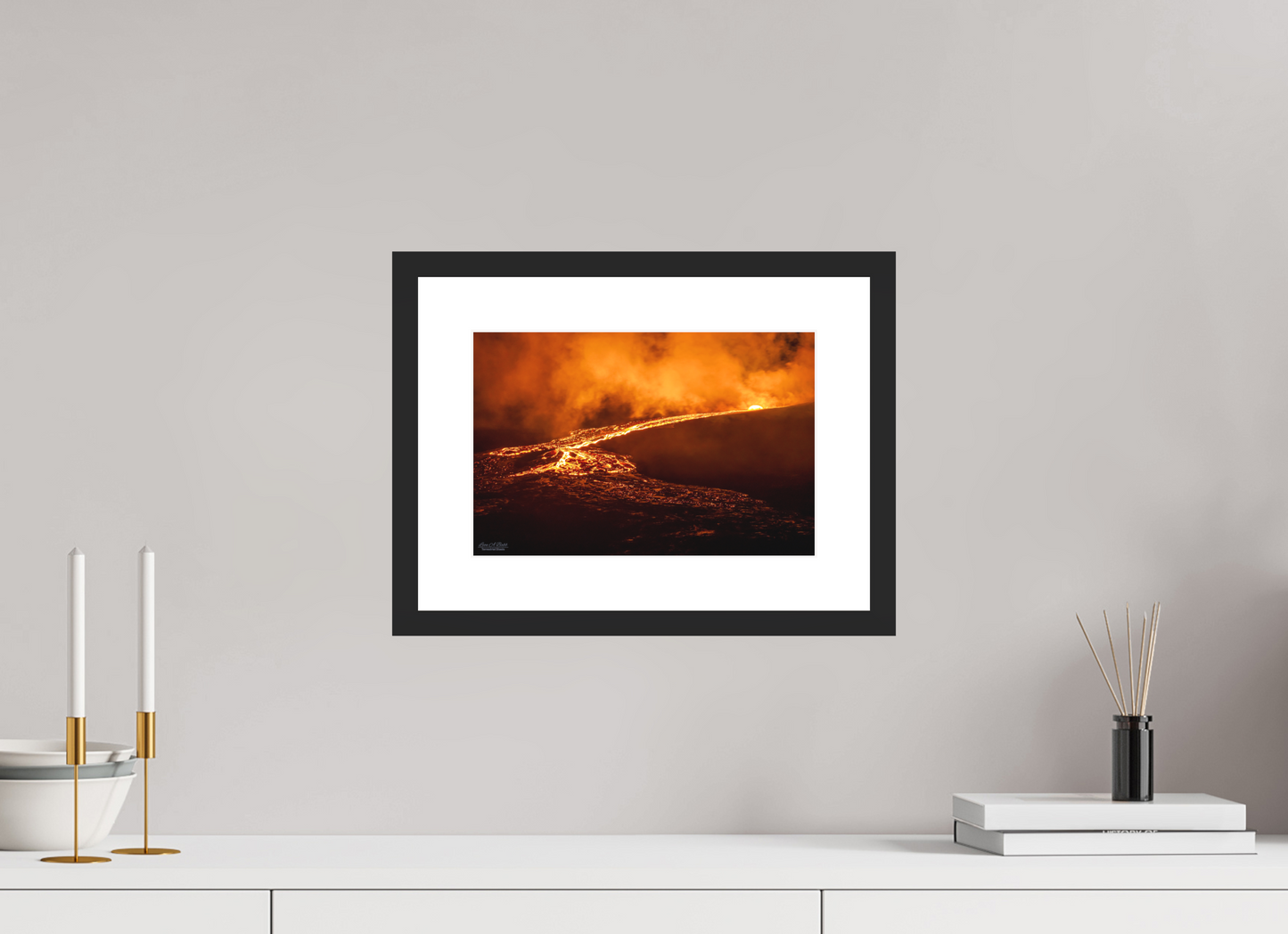 12 x 8″, Classic Black Matte Wood Frame Nightflow