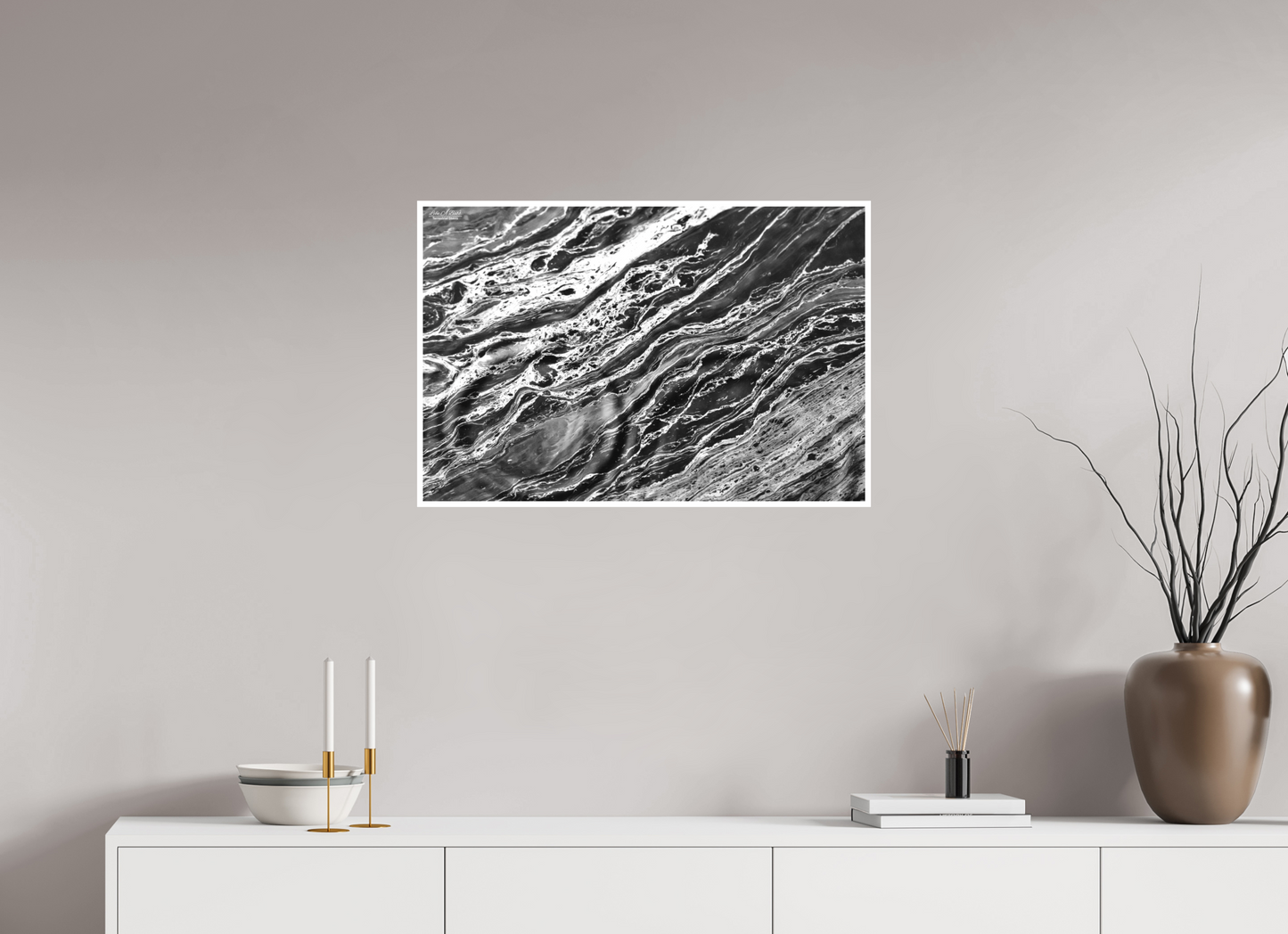 30 x 20″, Print with Matte Lamination Aqua Sculpture