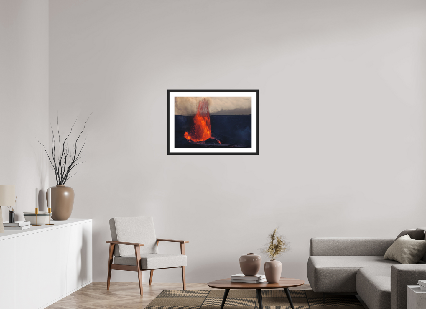 30 x 20″, Standard Black Matte Wood Frame (03D) Earth in Motion