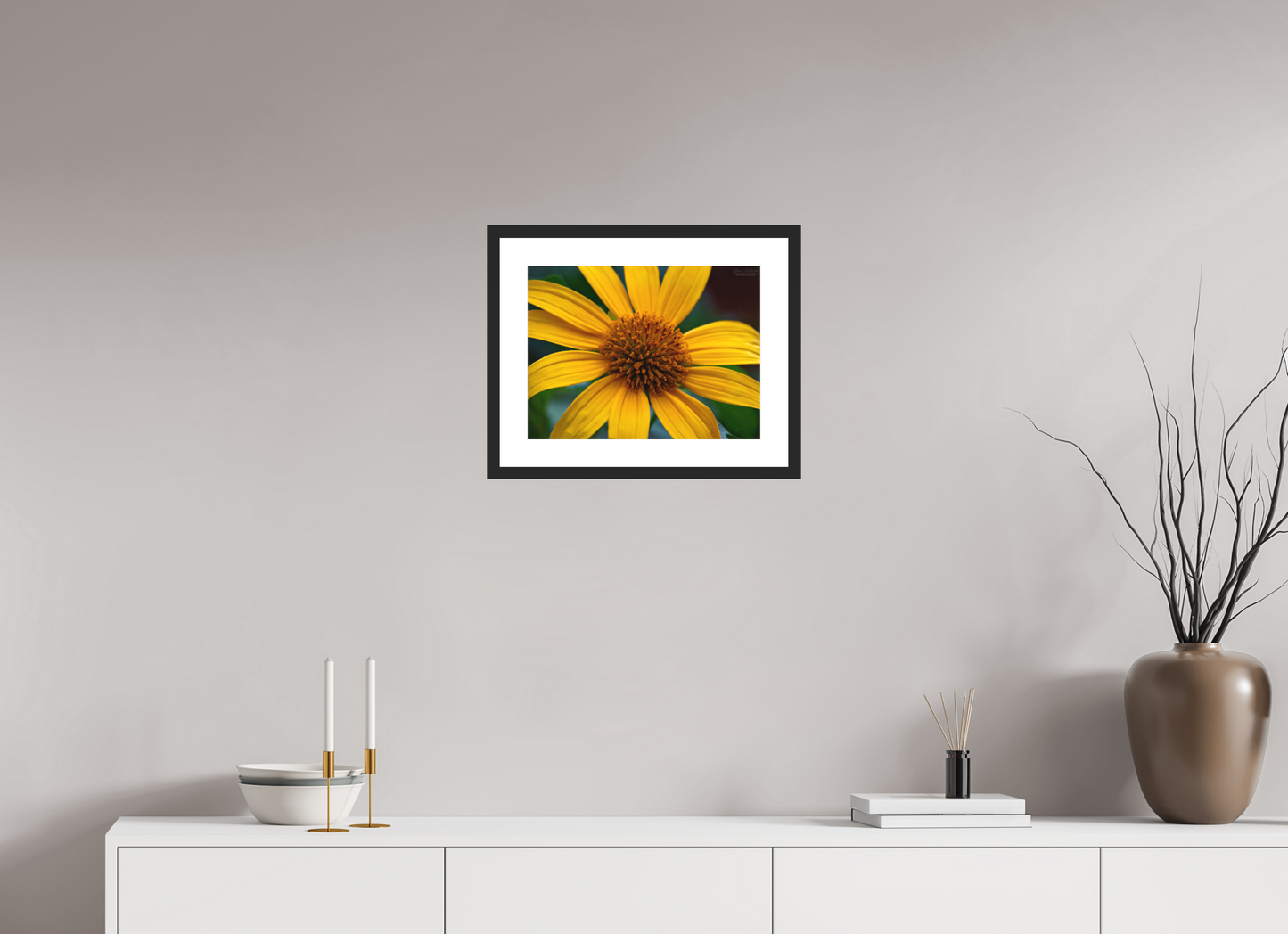 16 x 12″, Standard Black Matte Wood Frame (07A) Radiance