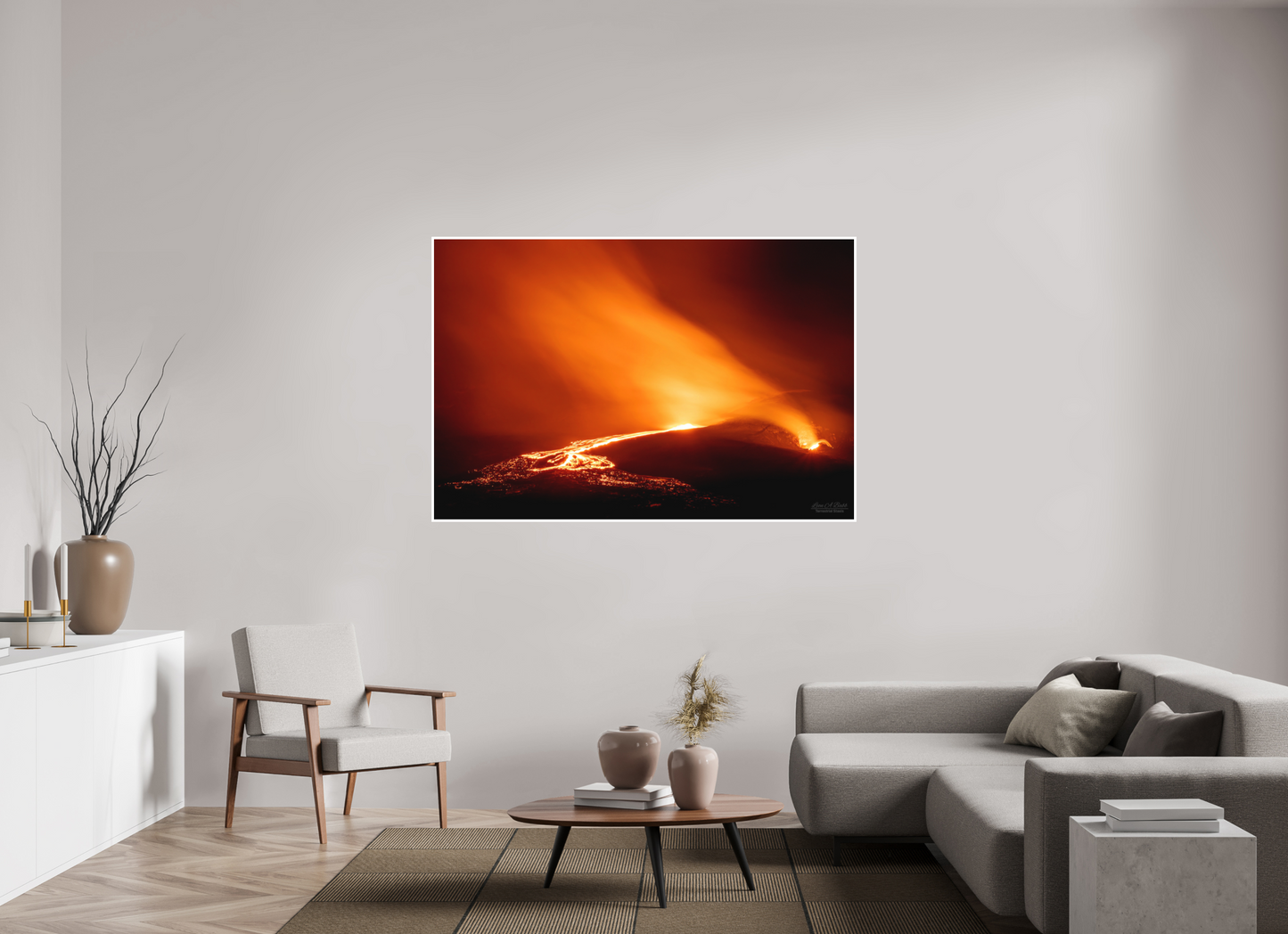 66 x 44″, Print with Matte Lamination Kīlauea Nights
