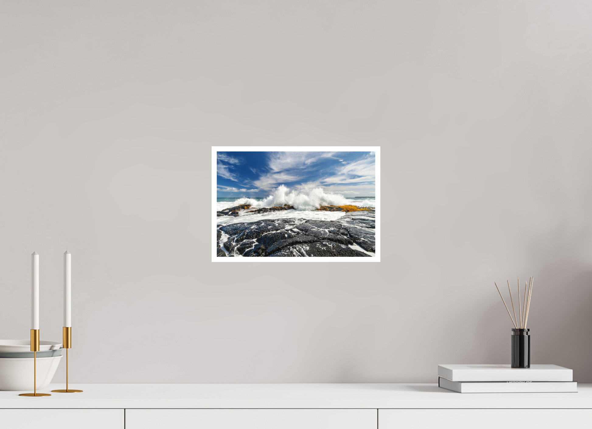 12 x 8″, Print with Matte Lamination (04D) Impact on the Rocks