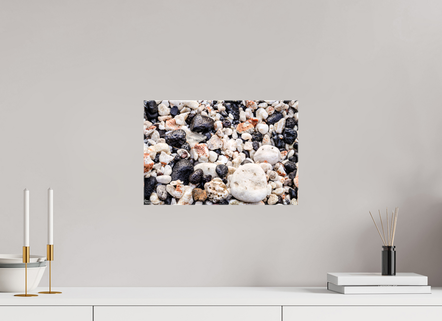 15 x 10″, Glossy Canvas Stretcher Frame with Mirrored Edges (06C) Beach Bliss