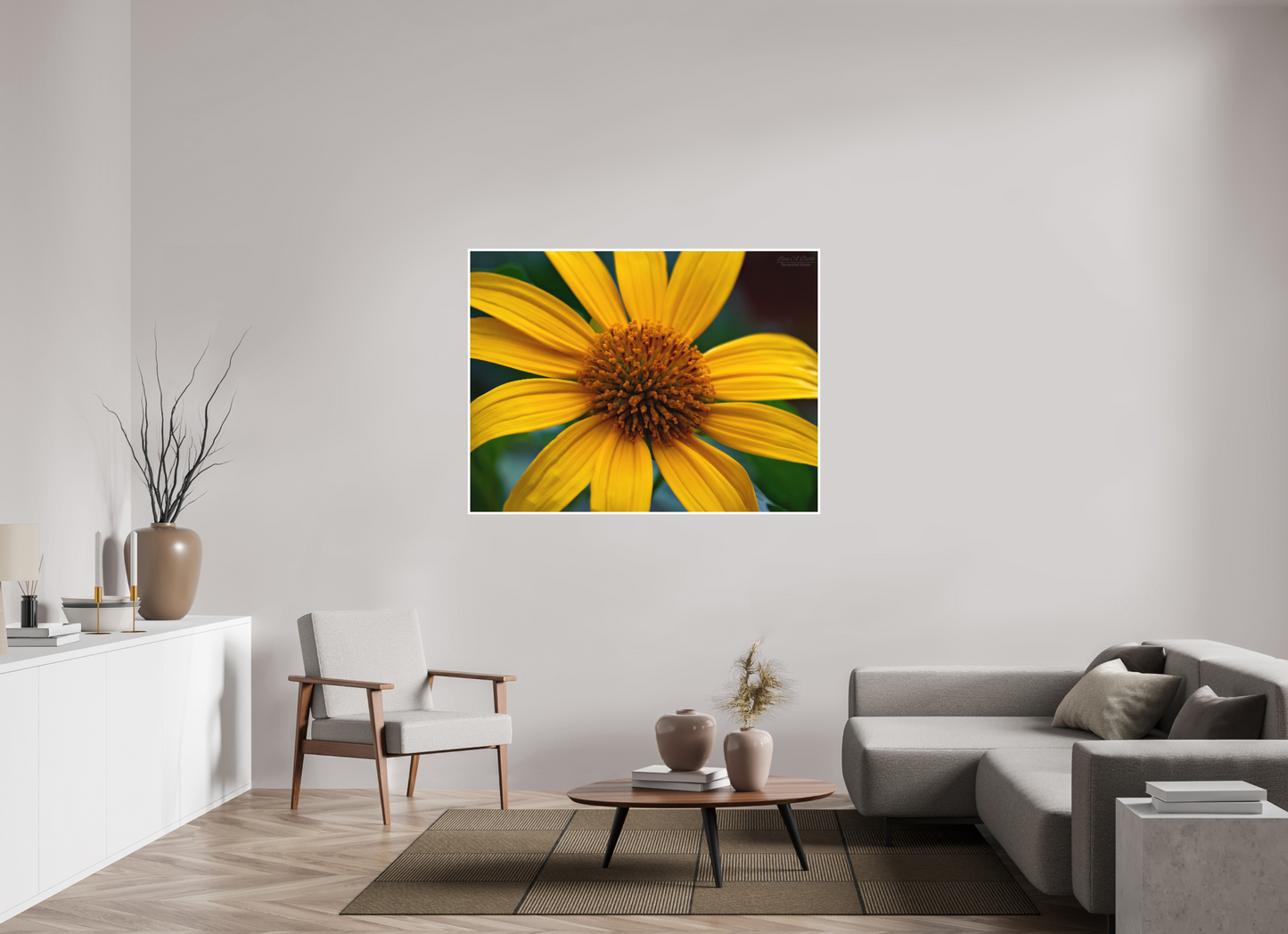 56 x 42″, Photo Print with Matte Lamination (07A) Yellow Flower
