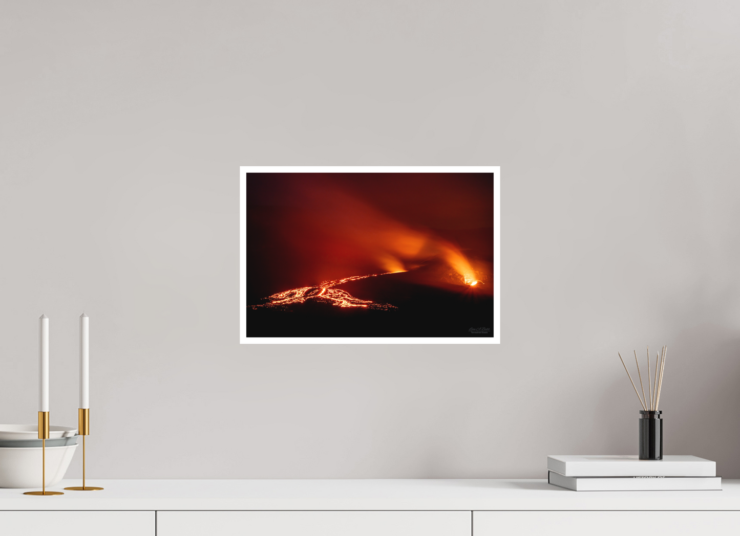 15 x 10″, Print with Matte Lamination Island of Fire