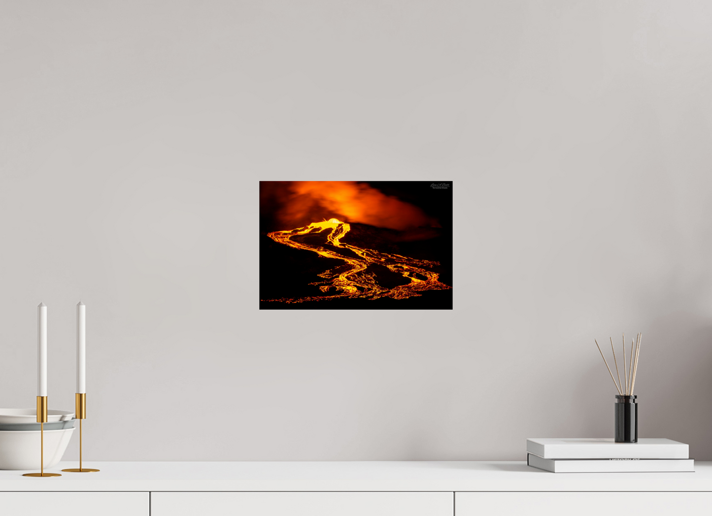 12 x 8″, Print with Aluminum Backing and Glossy Lamination (03F) Ember Tide