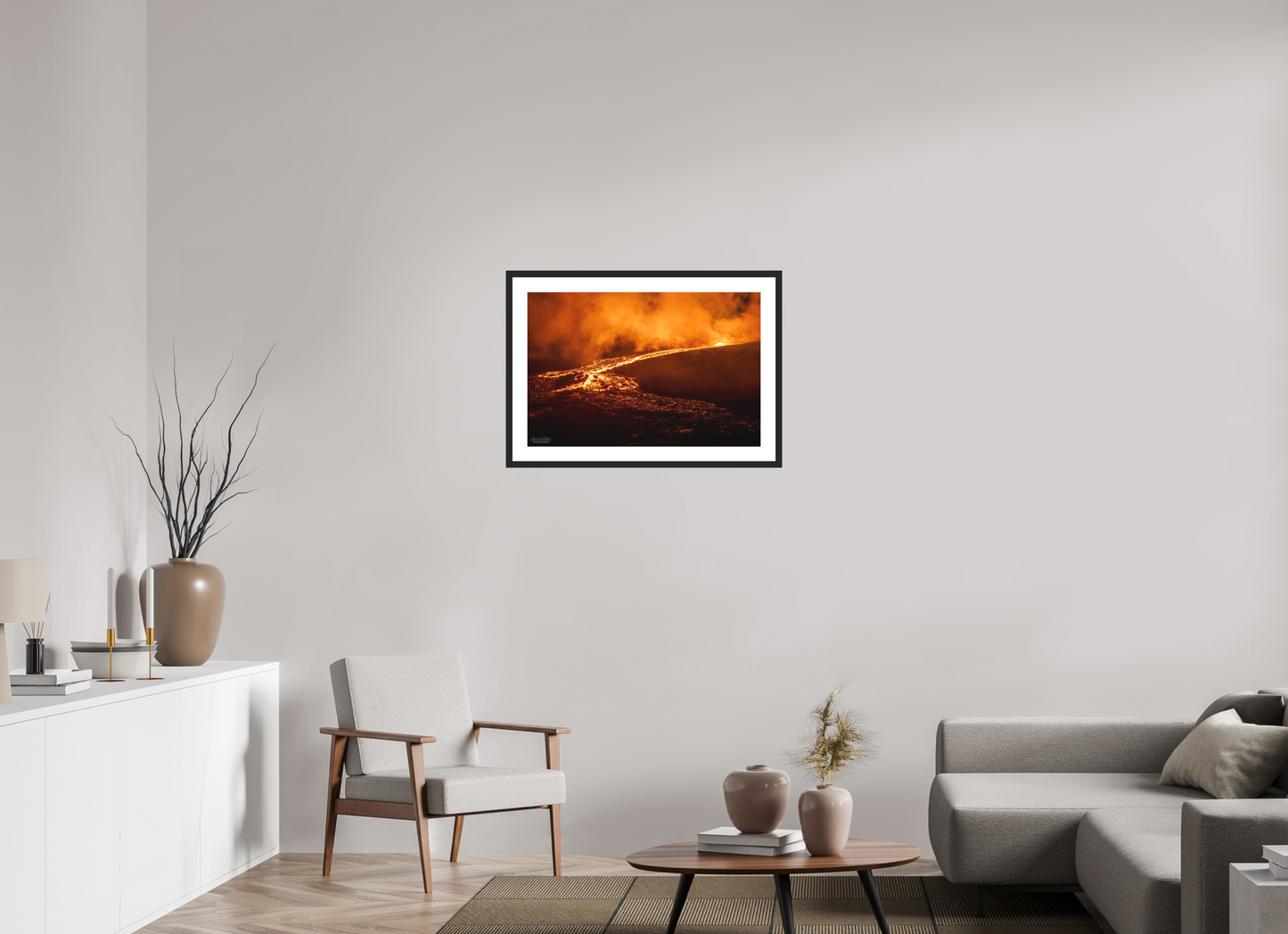 30 x 20″, Classic Black Matte Wood Frame Nightflow