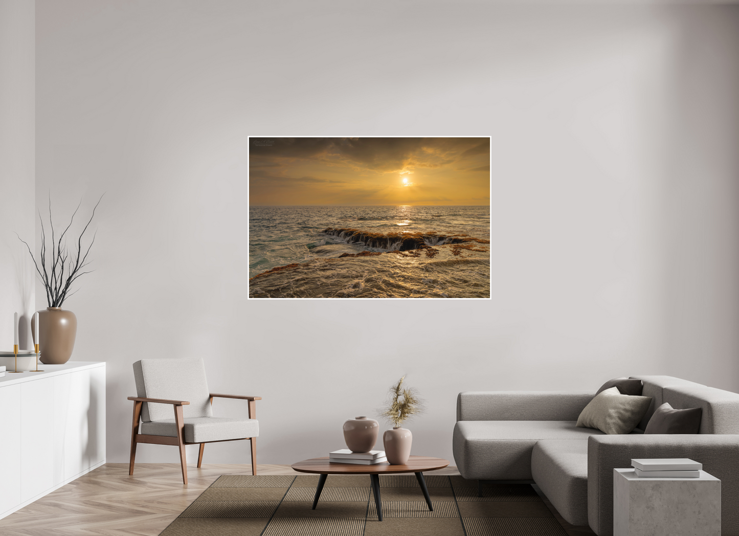 66 x 44″, Print with Matte Lamination Sunset Cascade