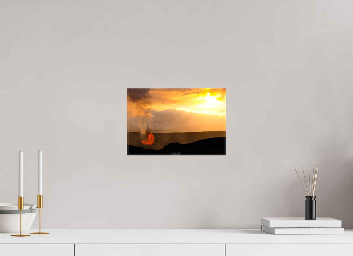 12 x 8″, Glossy Canvas (03B) Glow of Creation at Kilauea