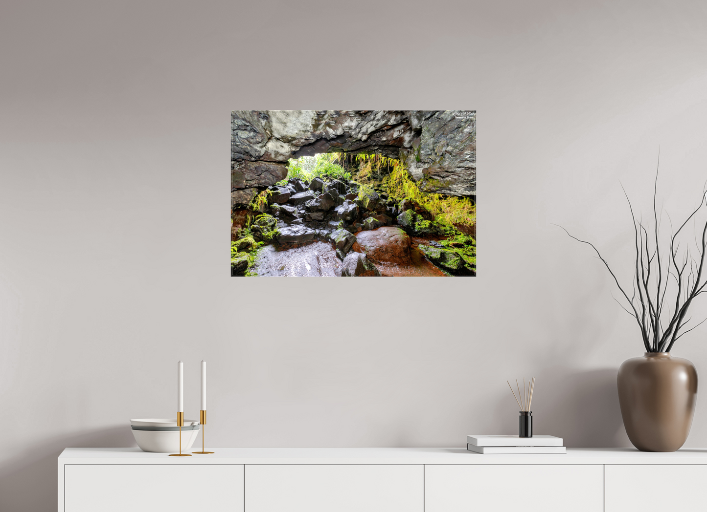 29.6 x 20″, Glossy Canvas Stretcher Frame with Mirrored Edges Threshold of Adventure