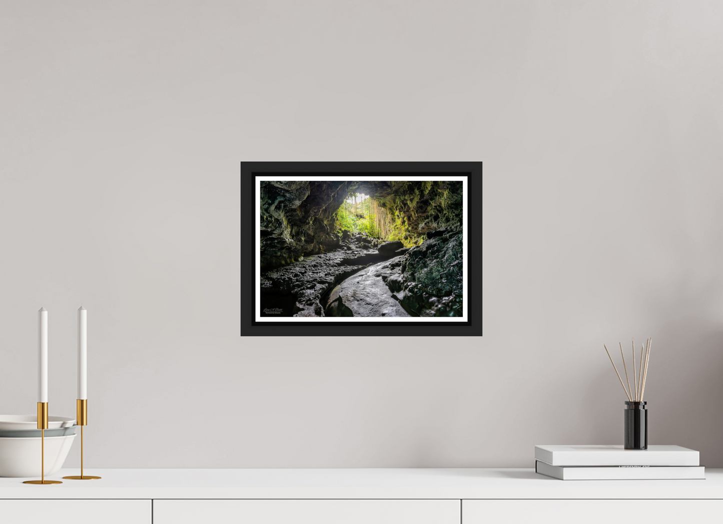 12 x 8″, Black Matte Floater Frame with Acrylic Glass Journey's End