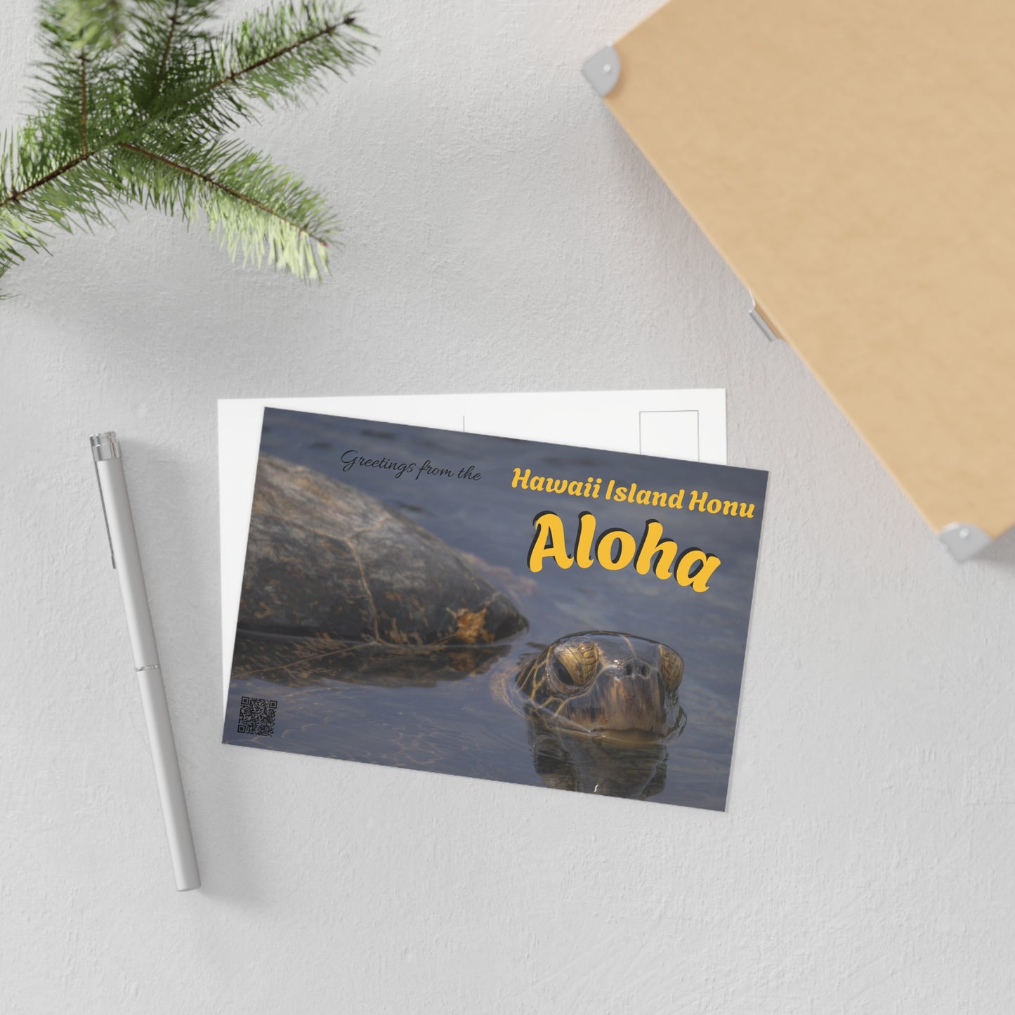 (01B) Postcard (1) - Hawaii Island Honu