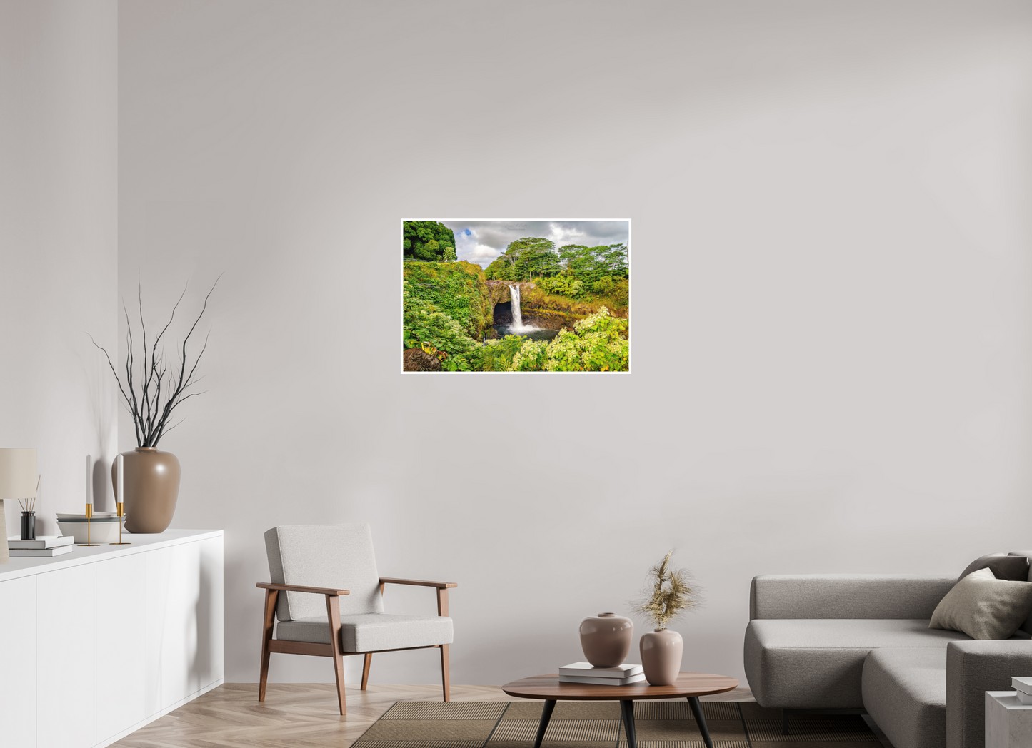 36 x 24″, Photo Print with Matte Lamination (04C) Rainbow Falls