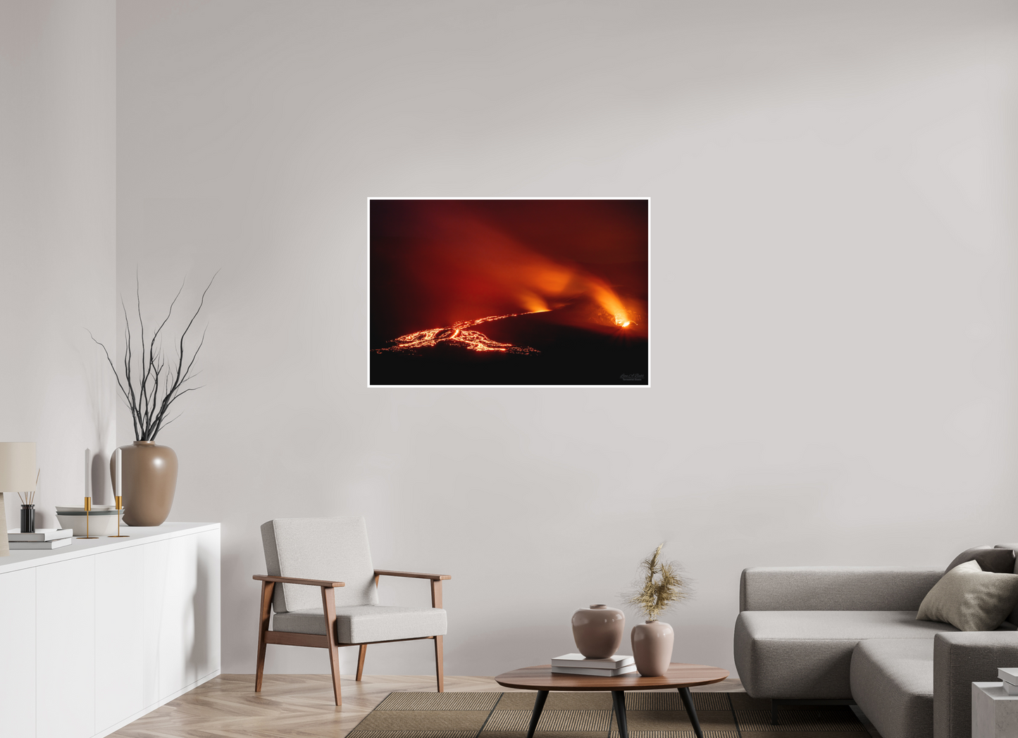 45 x 30″, Print with Matte Lamination Island of Fire