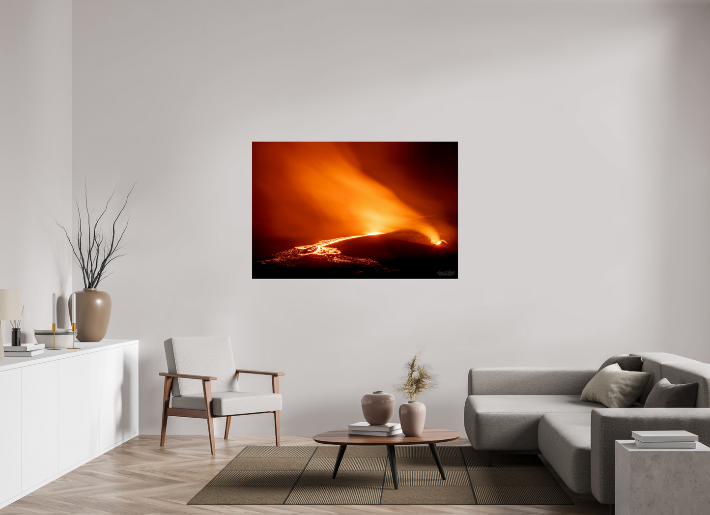 60 x 40″, Photo Print Under Acrylic Glass Kīlauea Nights