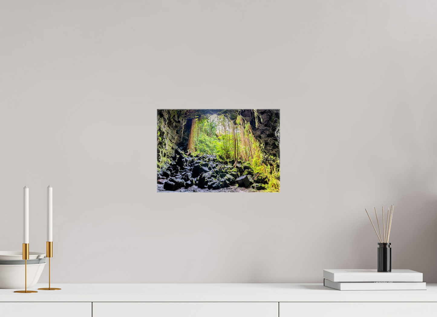 12 x 8″, Glossy Canvas Stretcher Frame with Mirrored Edges Veil of Solitude 1
