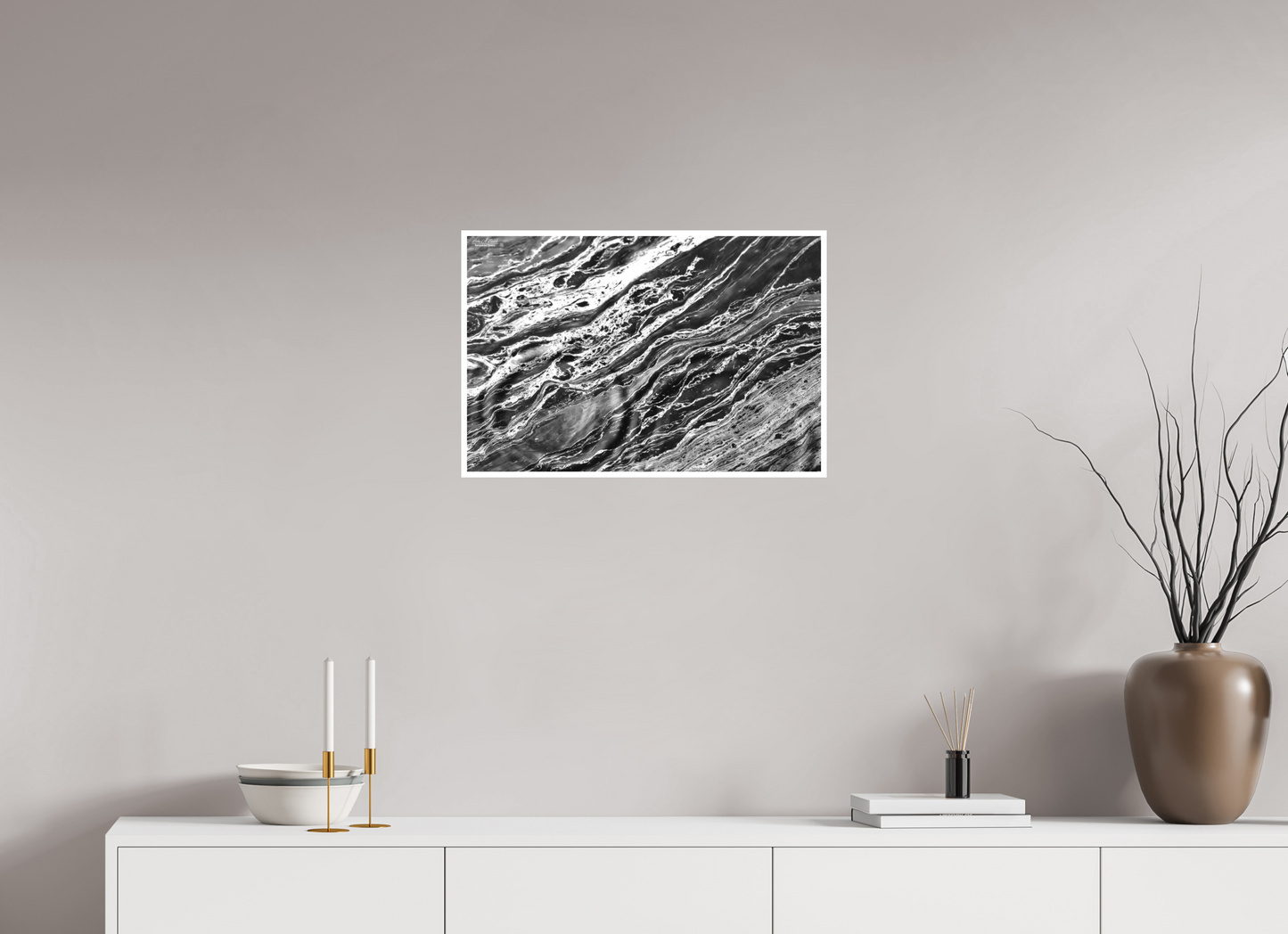 24 x 16″, Print with Matte Lamination Aqua Sculpture