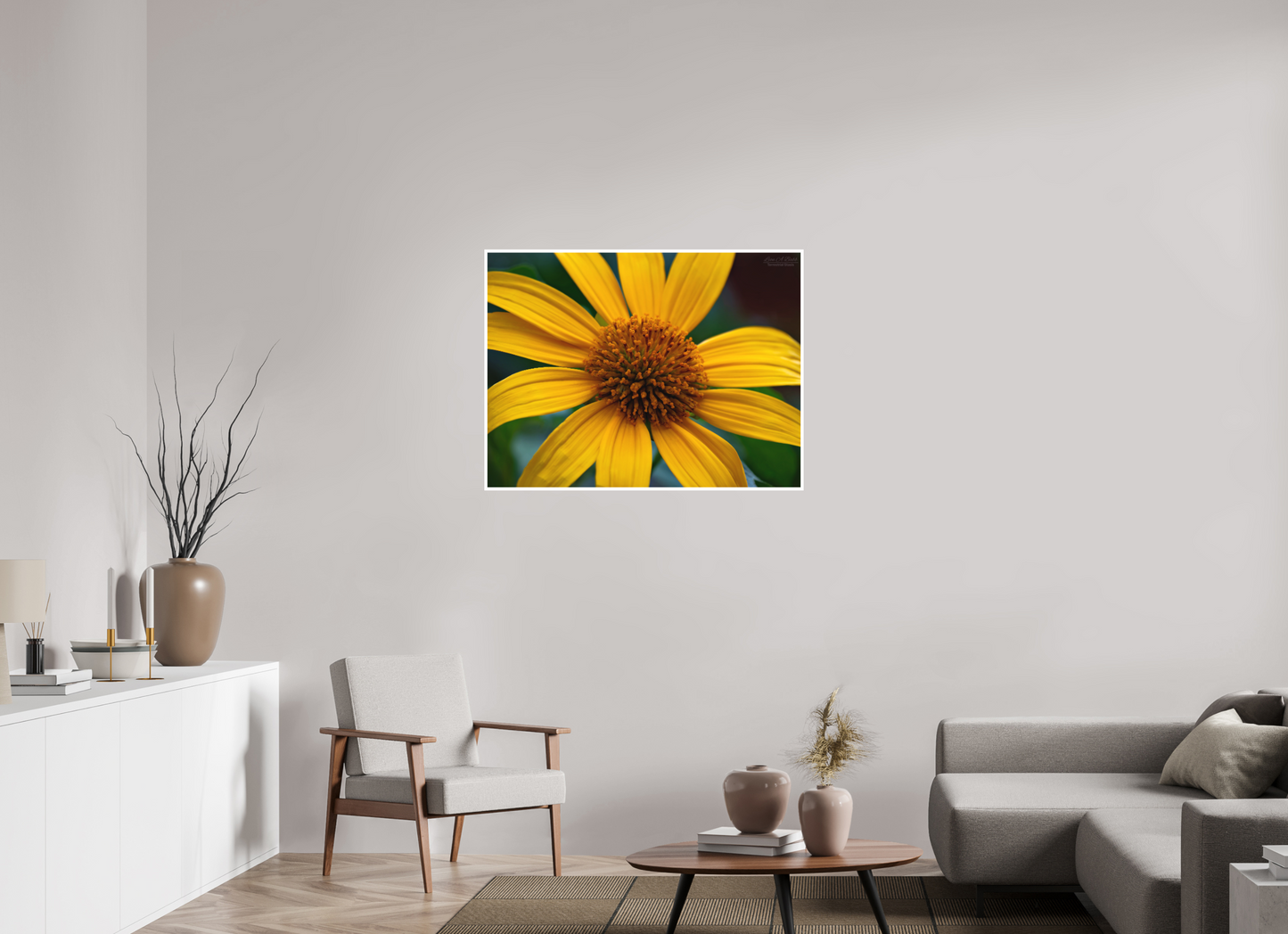 40 x 30″, Photo Print with Matte Lamination (07A) Yellow Flower