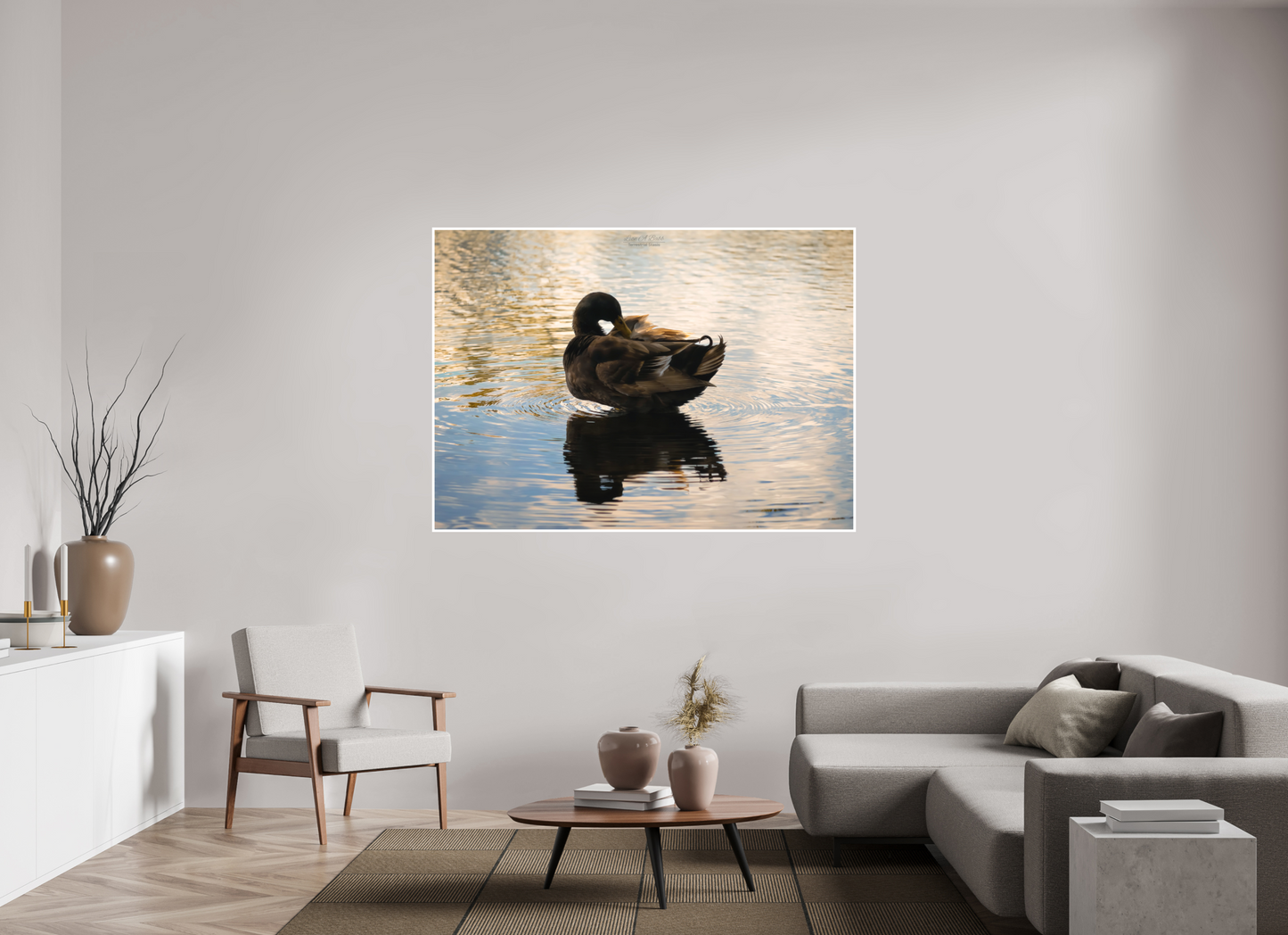 65.8 x 47″, Print with Matte Lamination (08C) Quiet Drift on Wailoa River