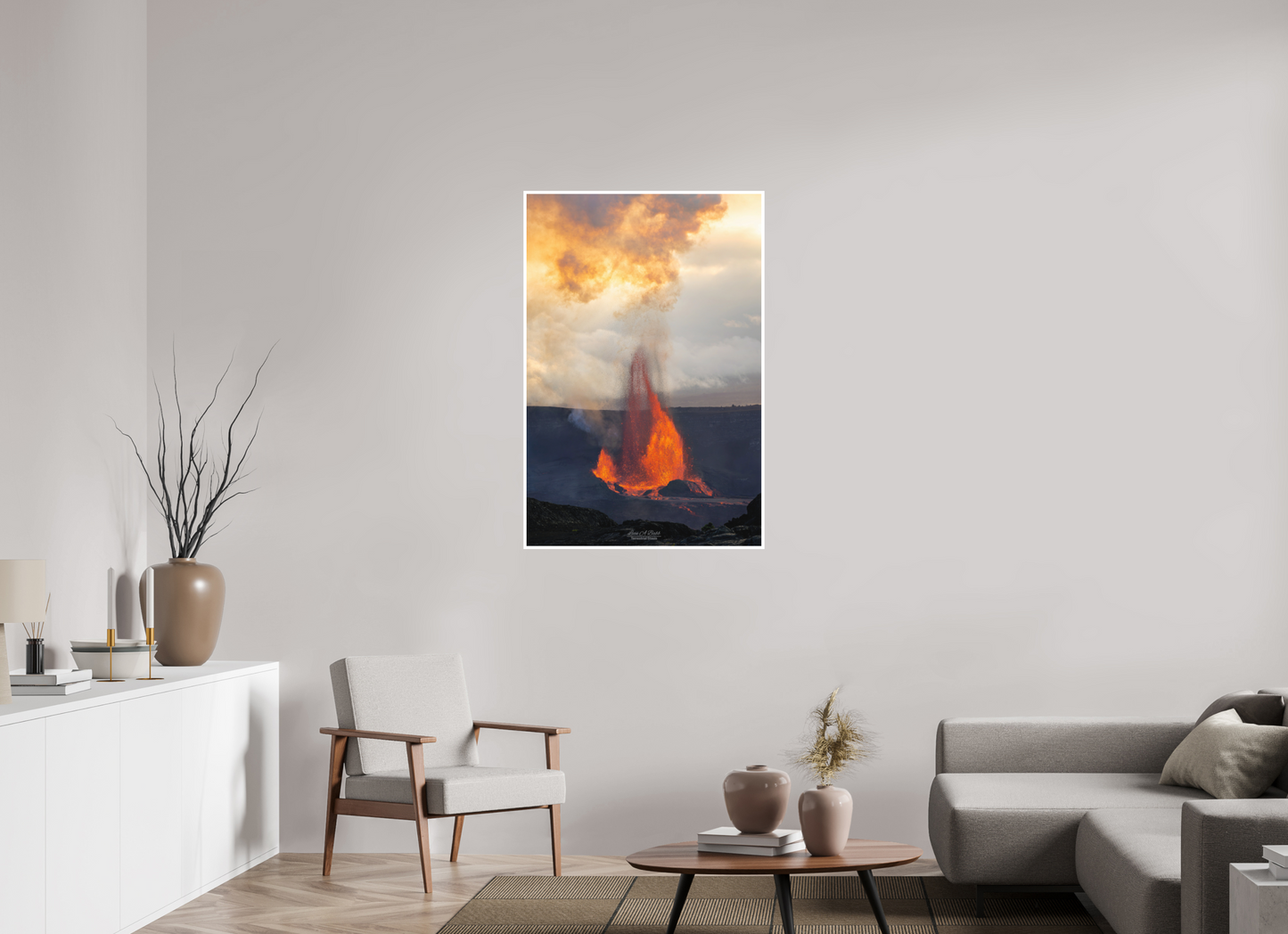 30 x 45″, Photo Print with Matte Lamination (03A) Kilauea Sunset 1