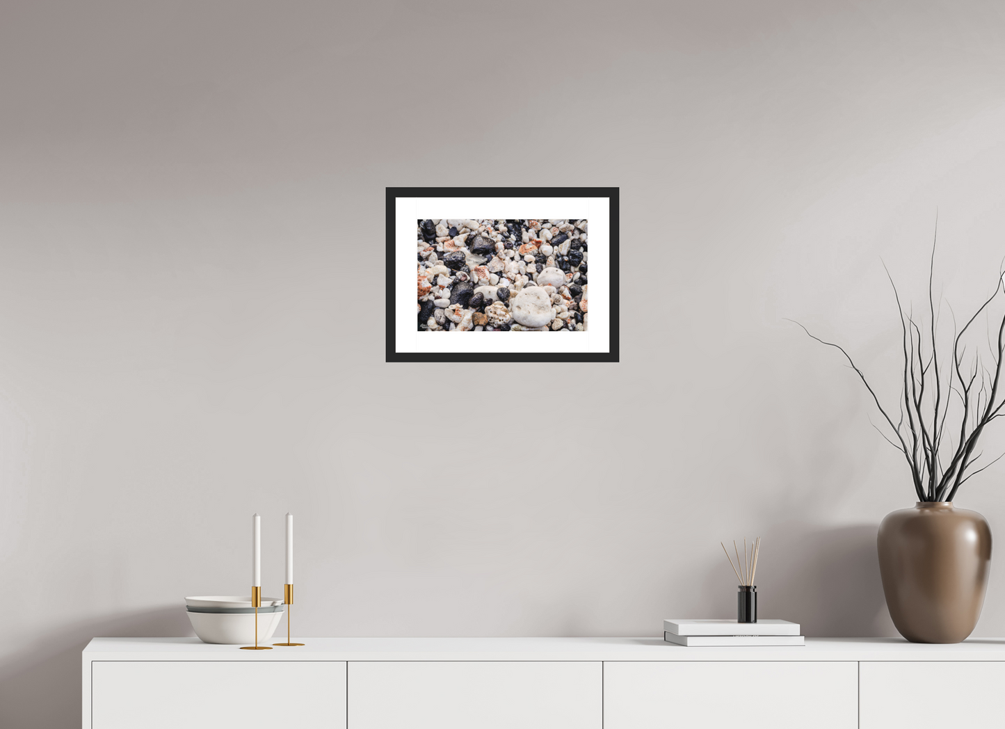 15 x 10″, Classic Black Matte Wood Frame (06C) Beach Bliss