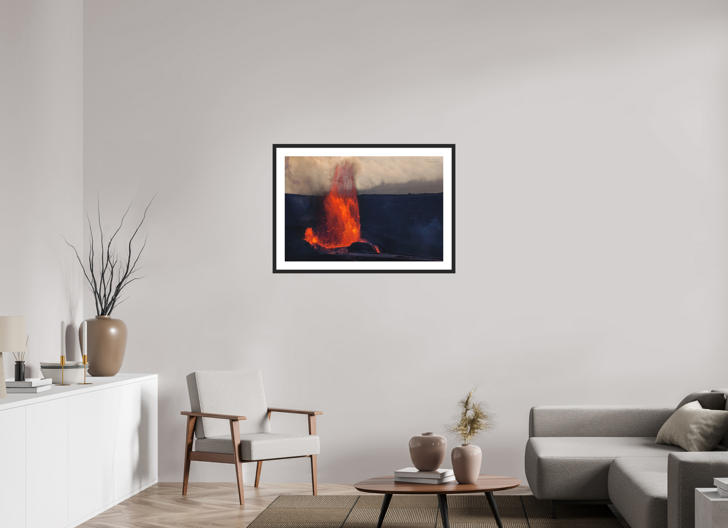 36 x 24″, Standard Black Matte Wood Frame (03D) Earth in Motion