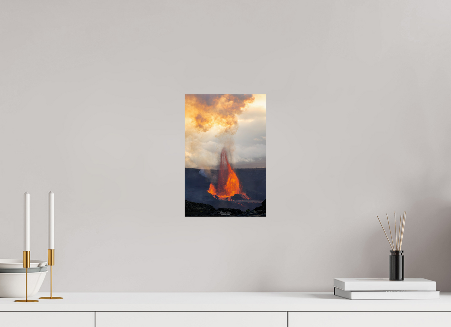 8 x 12″, Aluminum Backing (03A) Breath of the Volcano
