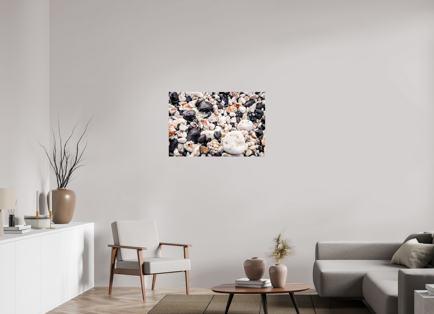 36 x 24″, Glossy Canvas Stretcher Frame with Mirrored Edges (06C) Beach Bliss