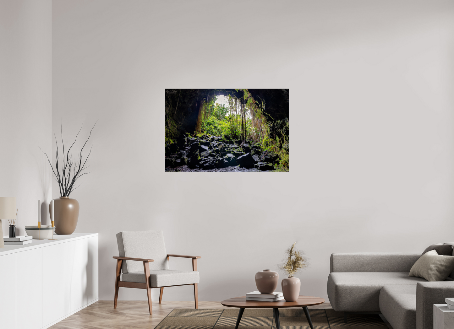 45 x 30″, Photo Print Under Acrylic Glass (10F) At the Cave's Edge