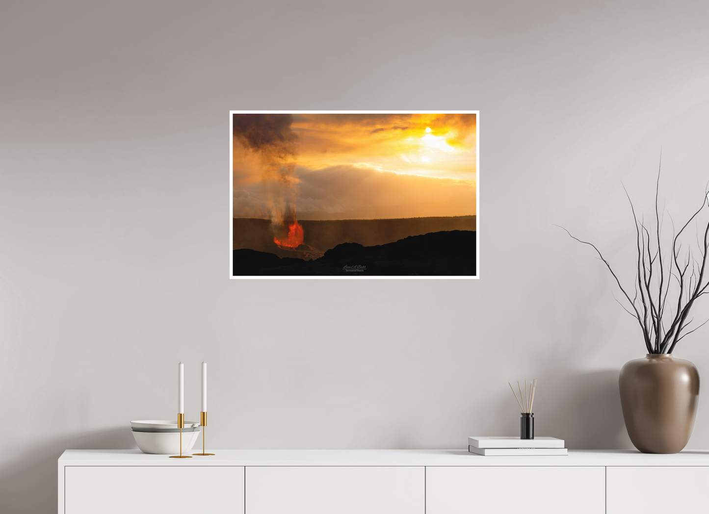 30 x 20″, Photo Print with Matte Lamination (03B) Kilauea Sunset 2