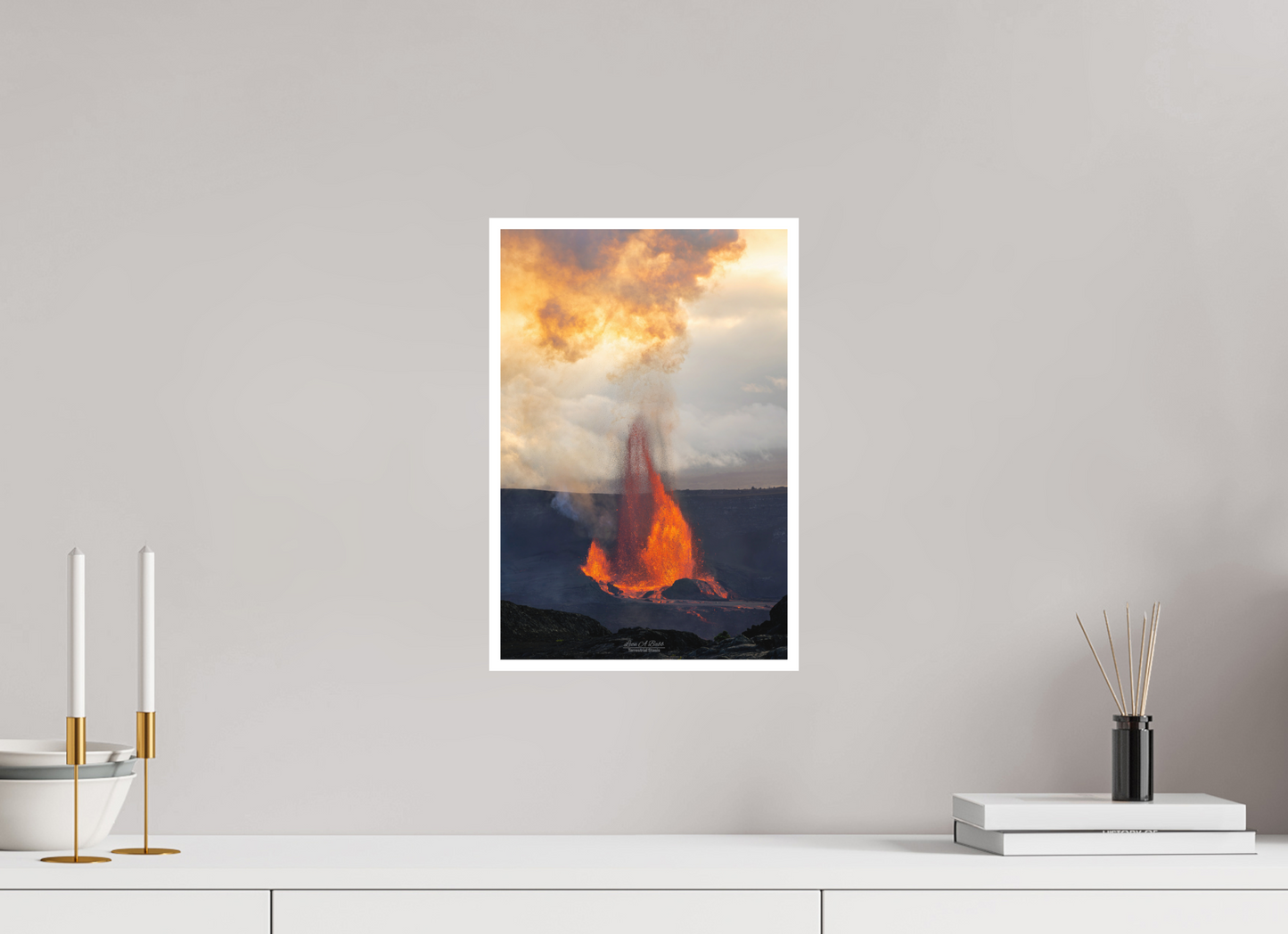 10 x 15″, Photo Print with Matte Lamination (03A) Kilauea Sunset 1