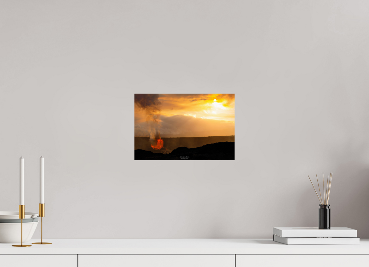 12 x 8″, Aluminum Backing (03B) Glow of Creation at Kilauea