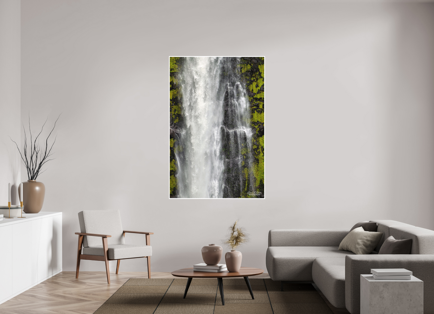 44 x 66″, Photo Print with Matte Lamination (04D) Akaka Falls Cascade