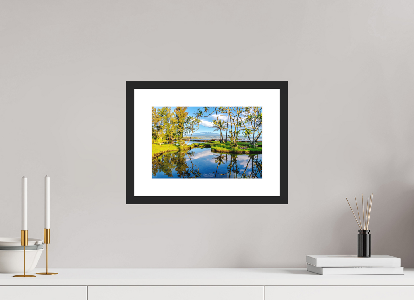 12 x 8″, Standard Black Matte Wood Frame (04B) Sacred Summit from Richardson Park