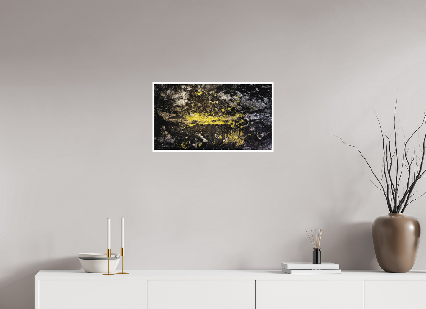 24 x 13.5″, Print with Matte Lamination (10B) Luminous veins of the Kaūmana caves 2