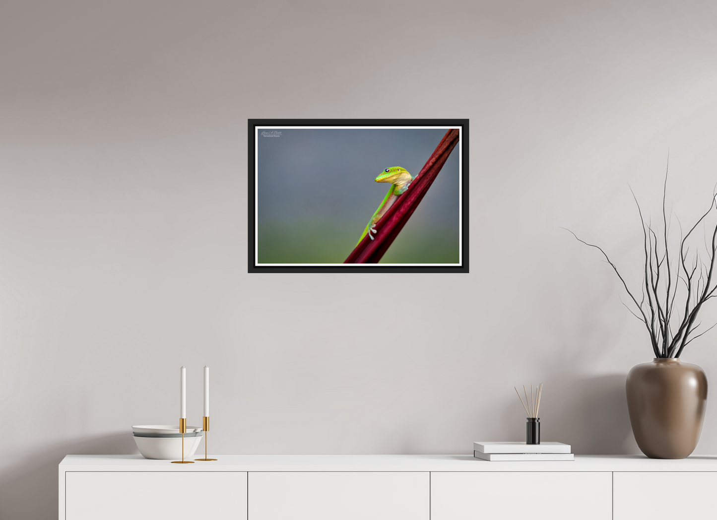 24 x 16″, Black Matte Floater Frame with Acrylic Glass (08Q) Quiet Gaze