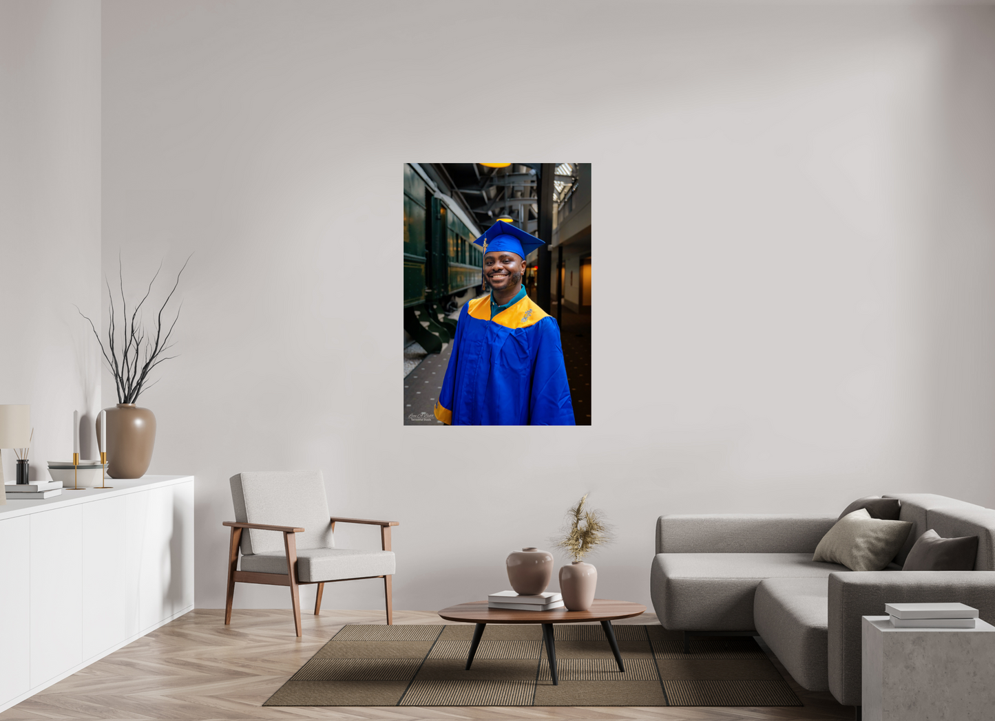 39 x 54.6″, Print with Aluminum Backing and Glossy Lamination (15B) Joseph’s High School Graduation
