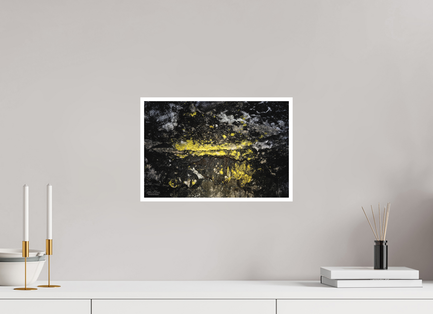 15 x 10″, Print with Matte Lamination Luminous veins of the Kaūmana caves 1