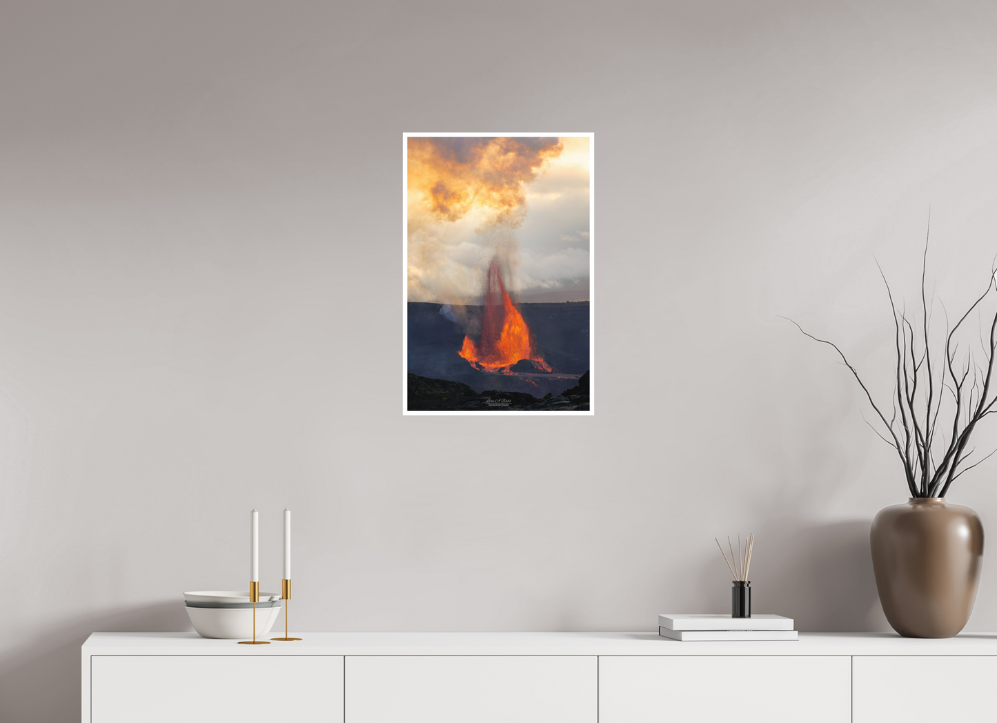 16 x 24″, Photo Print with Matte Lamination (03A) Kilauea Sunset 1
