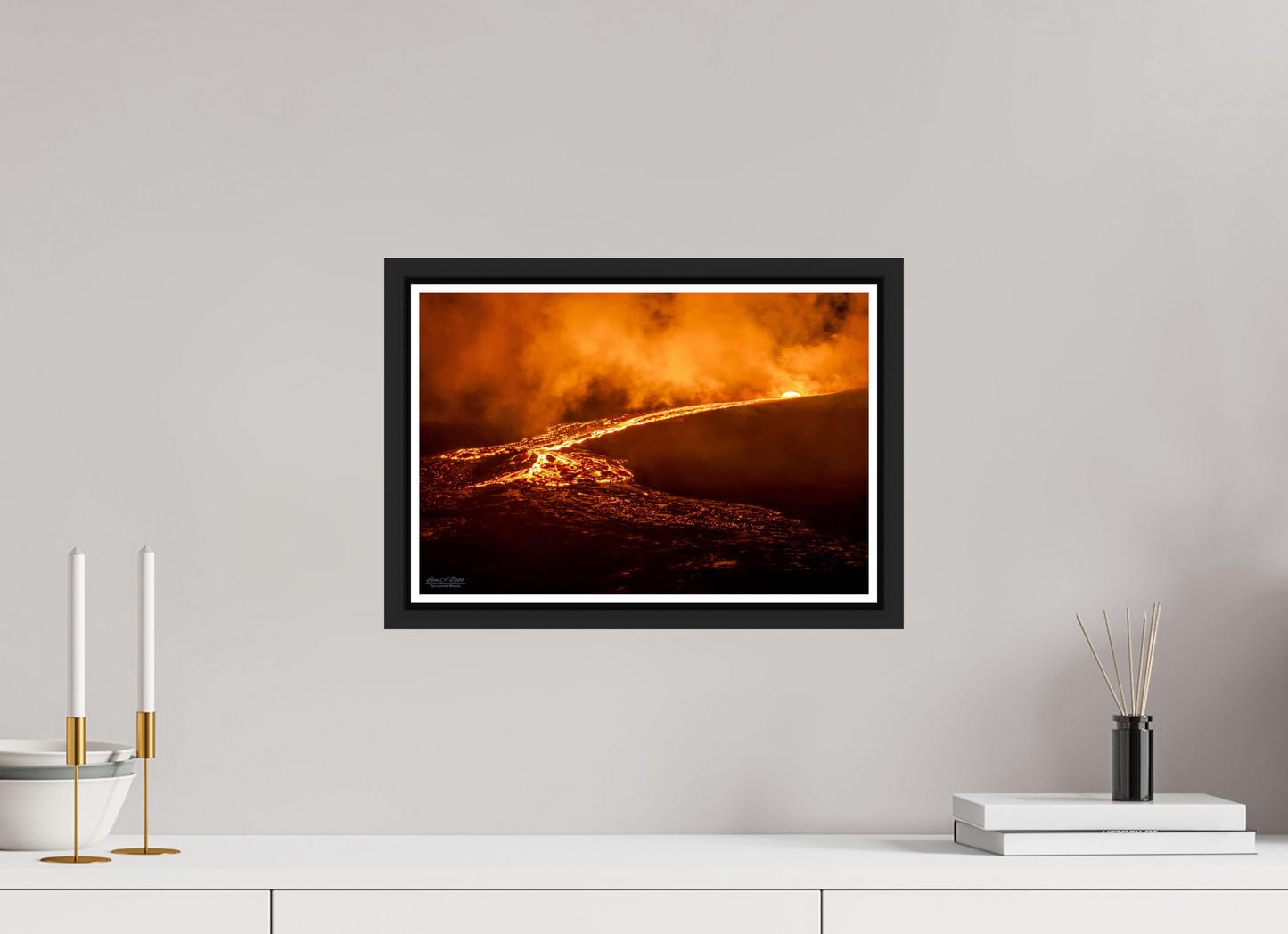 15 x 10″, Black Matte Floater Frame with Acrylic Glass Nightflow