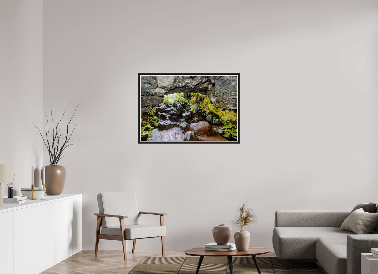 41.5 x 28″, Black Matte Floater Frame with Acrylic Glass Threshold of Adventure