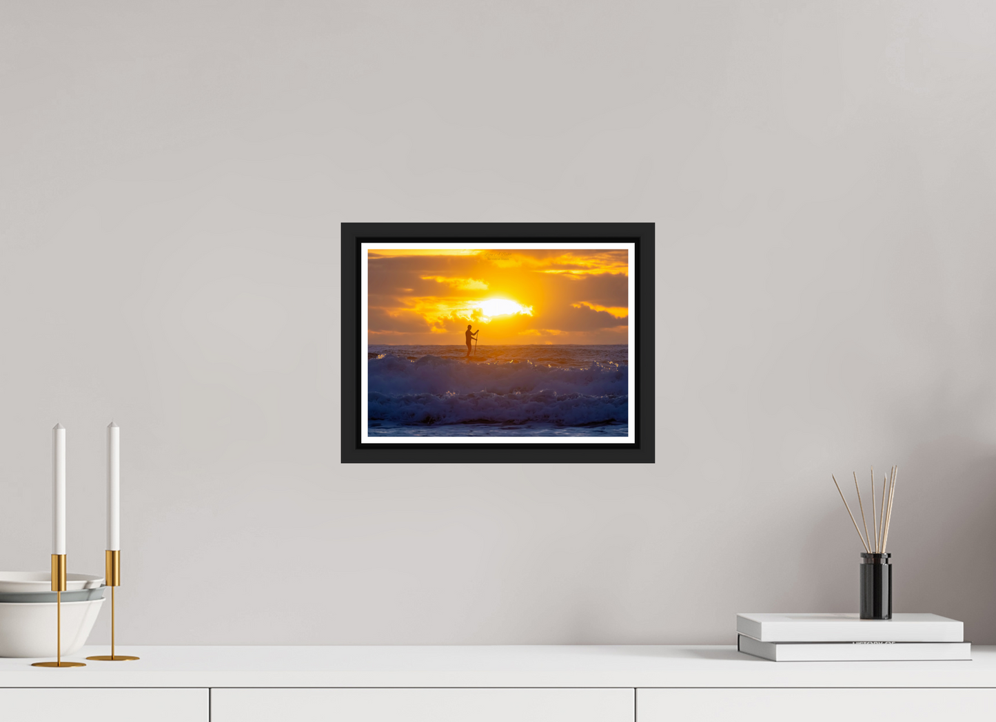 11.2 x 8″, Black Matte Floater Frame with Acrylic Glass (05E) First Light