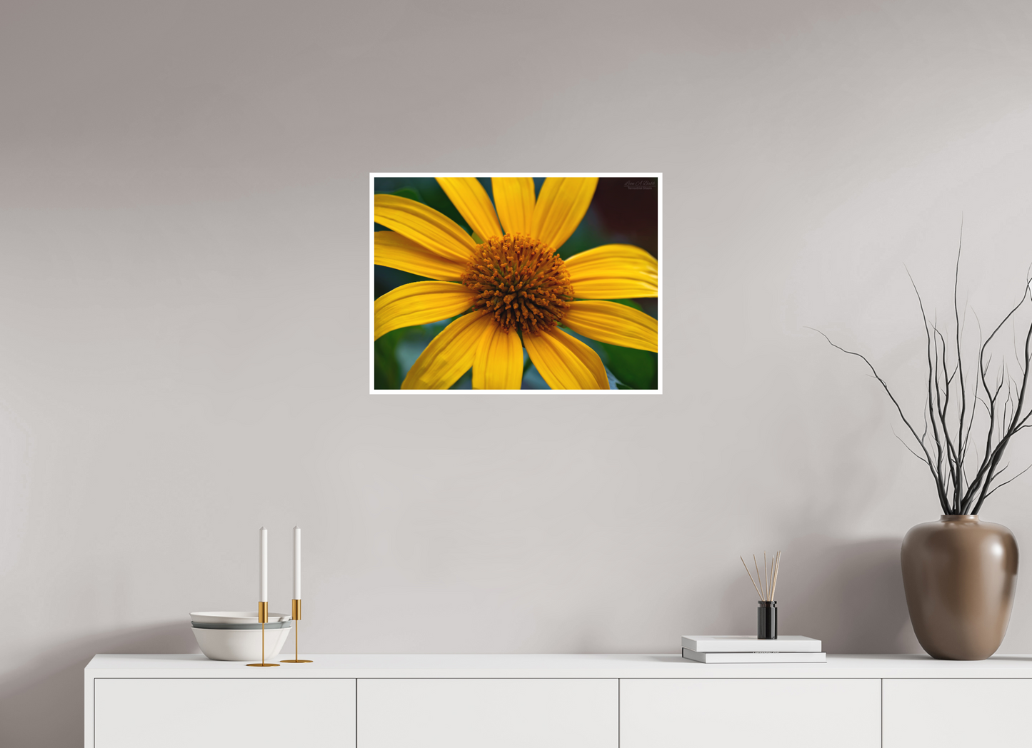 24 x 18″, Photo Print with Matte Lamination (07A) Yellow Flower
